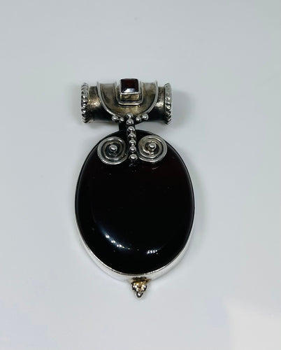 Red Jasper Pendant in 925 Silver base