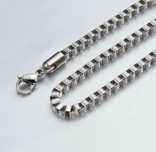 925 Silver 23' Long Chain Box Design