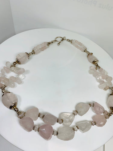 Rose Quartz Statement Necklace