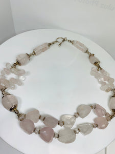 Rose Quartz Statement Necklace
