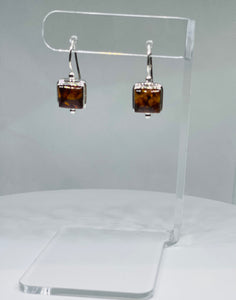 Natural Amber with Inclusions Earrings Handcrafted